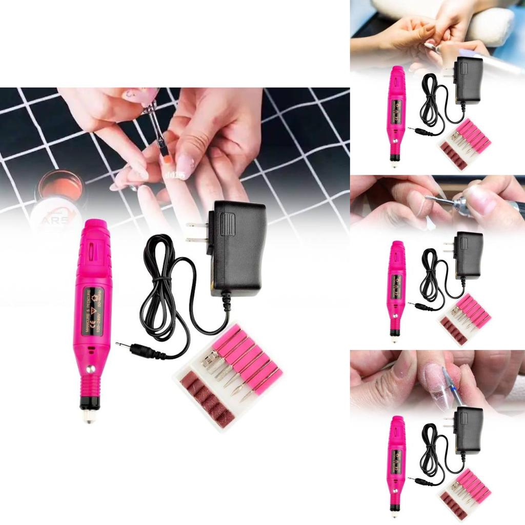 Electric Nail File Set With Portable Grinder For Manicure Enthusiasts And Nail Art Practice