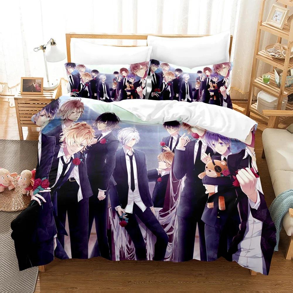 Anime Diabolik Lovers Sängkläder Set Påslakan Sovrum Täcke Överdrag Enkelsäng Tvilling King Size Quiltöverdrag Hemtextil