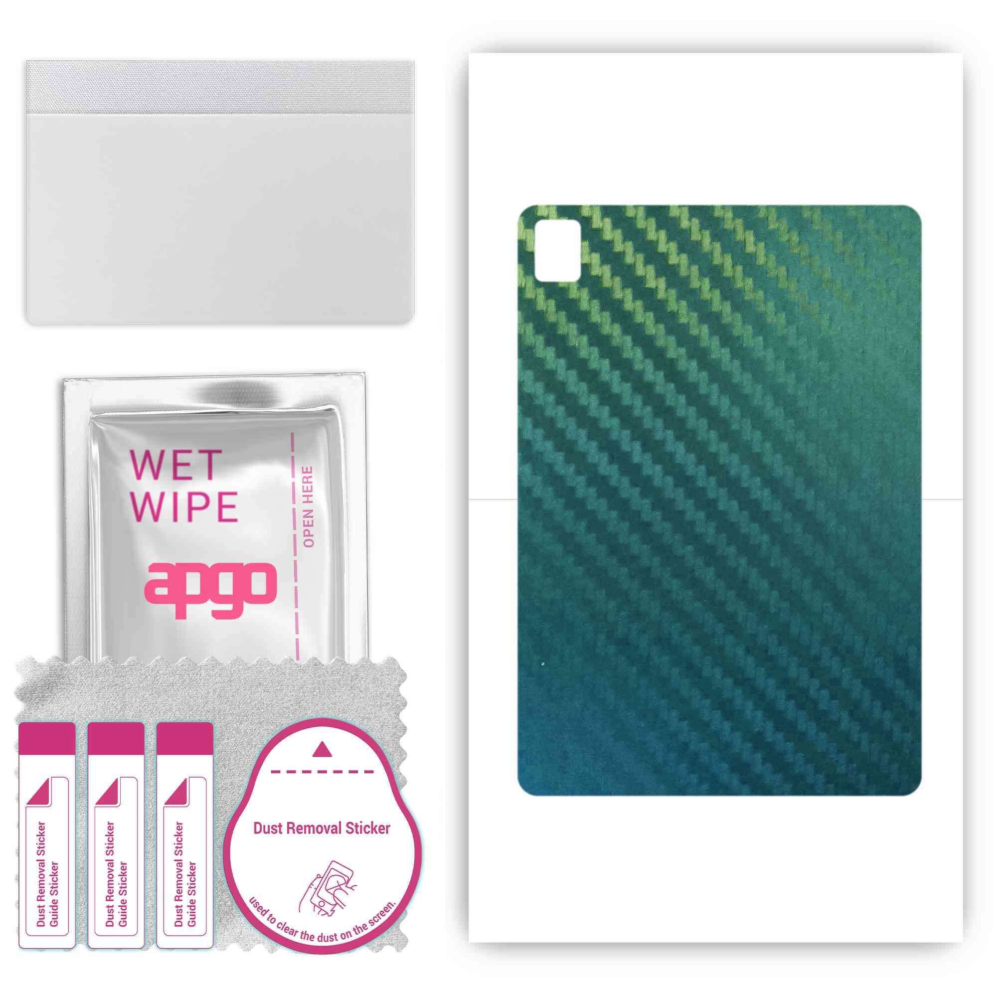 

apgo Protective Skin Sticker for the back compatible with Teclast T40s, Wrap Film, Foil, Vinyl - Pattern Carbon Chameleon CAKA1