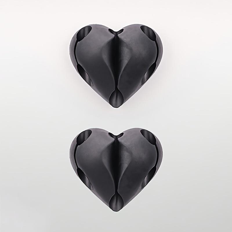 

Heart-Shaped Data Cable Organizer Clips | Self-Adhesive Wire Management Clips for Desk, Bedside, Wall, Car, and Office Use чёрный