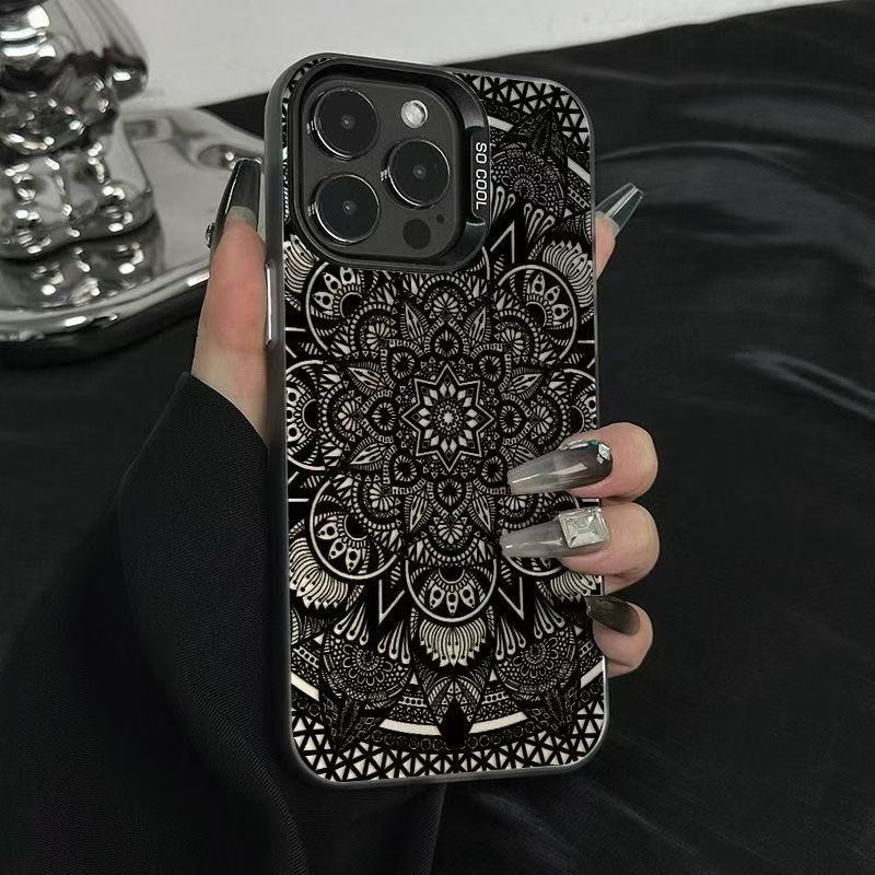 

Ретро узор Подходит для 16pro Niche 15promax Чехол для iPhone Iphone14 Европейский и американский 13 Креативный 12 iphone7p/8p