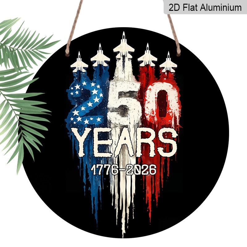

2D Flat Aluminum Wall Stickers in Various Sizes. Featuring An Independence Day Theme and A 250th Anniversary Air Force Smoke Design. Ideal for Home 7.87×7.87inch