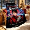 Personalisierte Michael Jackson Druckdecke mit individuellem Namen, Heimdekoration, Schlafzimmer, Sofa, Camping, Couch, Geschenke für Geburtstag WeihnachtenEnthusiasten