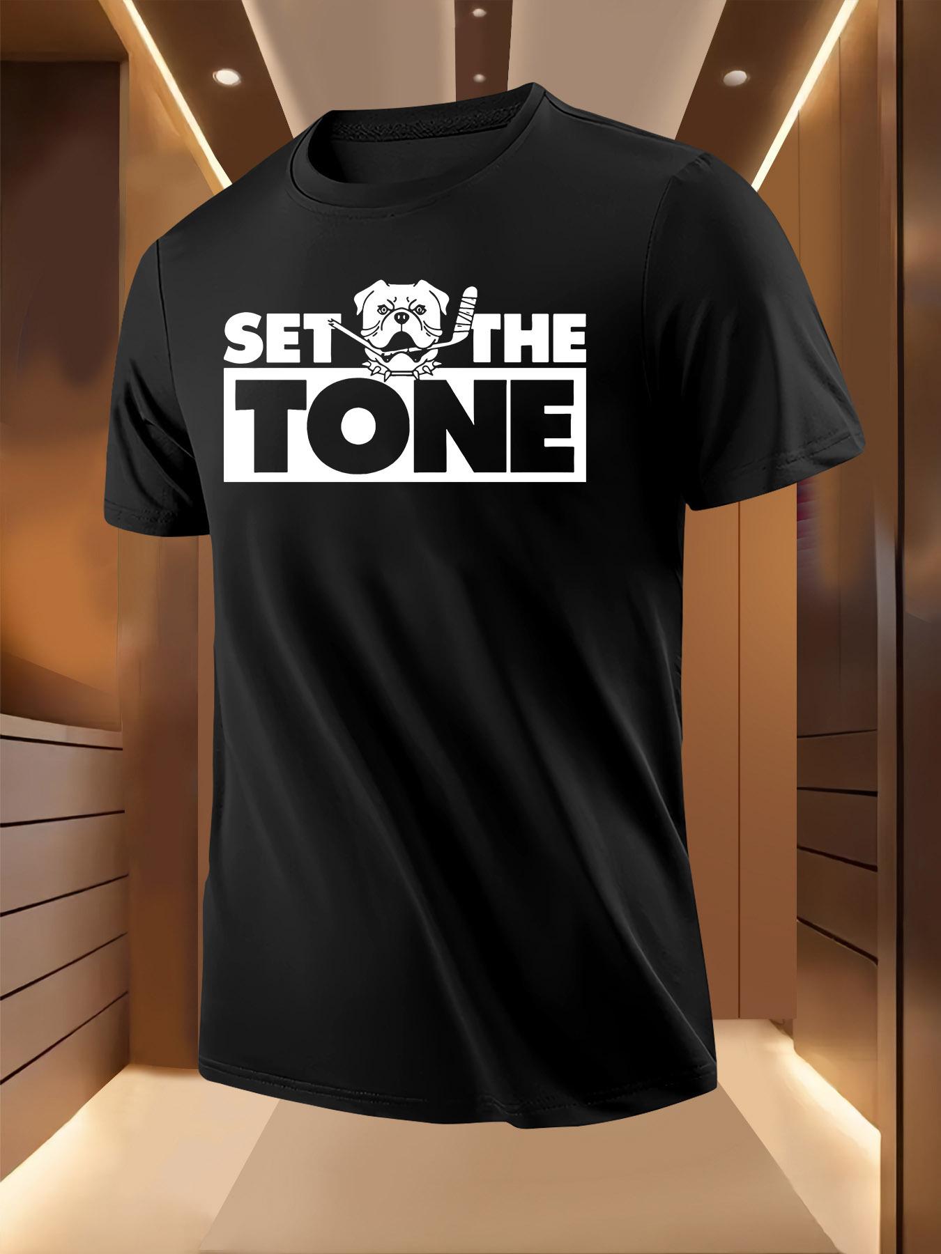 Set the Tone Bulldog Graphic Tshirt - Casual Short Slee... XXXL