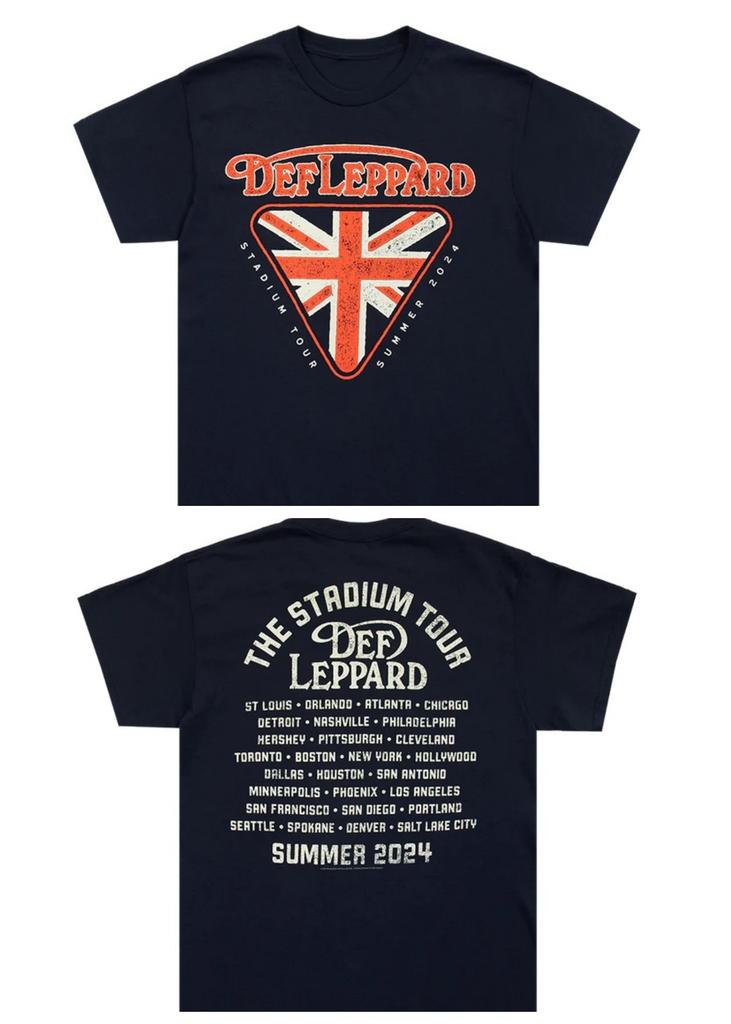 2026 Britische Hard Rock Band Def Leppard Grafikdruck T-Shirt Damen Herren Locker Lässig Oversized Oberteil Rundhals Baumwolle Weich Sommer Neues T-Shirt Kurzarm