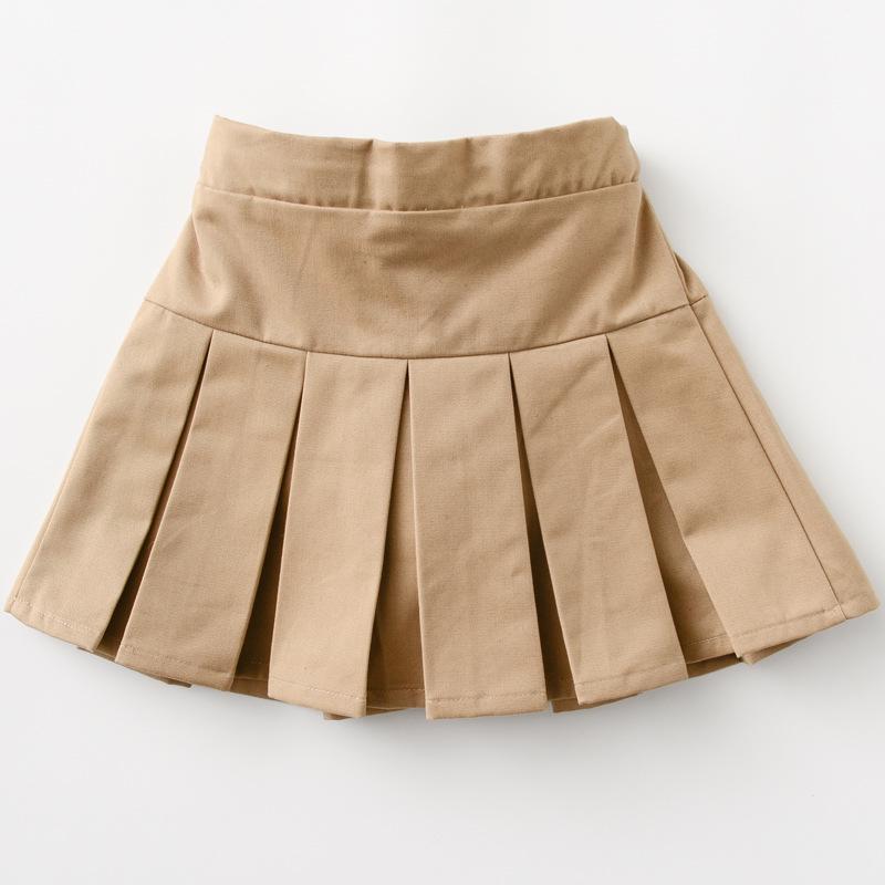

Юбка цвета хаки для девочек в складку — школьная форма для учеников начальной и средней школы 130 cm
