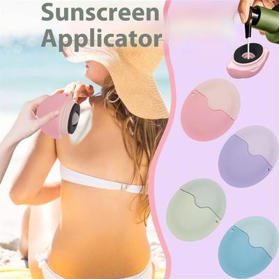 Silikon Solkräm Rollerapplikator Påfyllningsbar Sömnadsfärg Isolationslotion Krämflaskor Oval Solskyddslotion Applikator