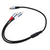 1 Female To 2 Male Y Splitter Cable Stereo Sound Video Splitter Adapter Extension Cord for Subwoofers Speakers Home