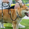 No Pull Dog Training Leash Slip Chain Lead Strong Double Handle Nylon Rope Medium Large Dogs Puppy Reflective Traction Control