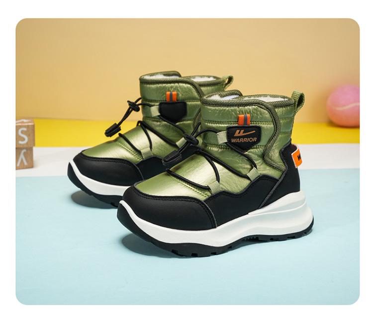 Huili Girls' Fleece-Lined Snow Boots - Warm, Thick, Cold-Proof High-Top Boots for -40°C.