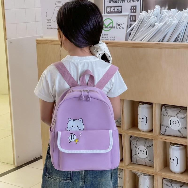 Cute Lightweight Nylon Kids Backpack Adorable Cartoon Design For Boys And Girls