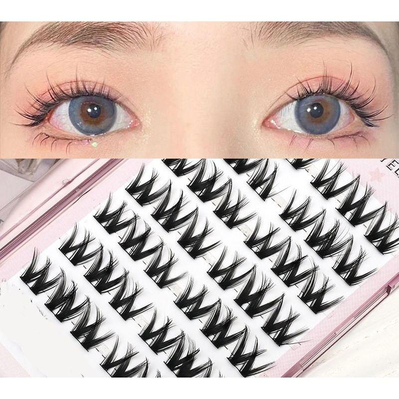 Lactacia - Glue-free False Eyelashes Clusters with Tweezers