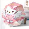 Angel,Hello Kitty Automatic Folding Umbrella-Simple 8-Rib Design, Bright Cartoon Pattern, Durable Iron Frame, Suitable For Travel, Outdoor,