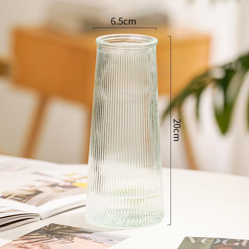 JINGRUIXIANG Szklany Wazon Hydroponiczny dla Bambusa Szczęścia i Kwiatów