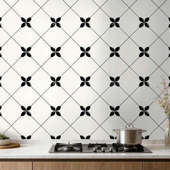 2 Pcs Peel And Stick Wall Tile Self-Adhesive Wall Tiles Waterproof PVC Decorative Tile Stickers for Kitchen Backsplash Bathroom