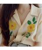 2025 Summer New French Tea Break Kikyo Exquisite Collar Style Shirt Women's Fashion Versatile Top