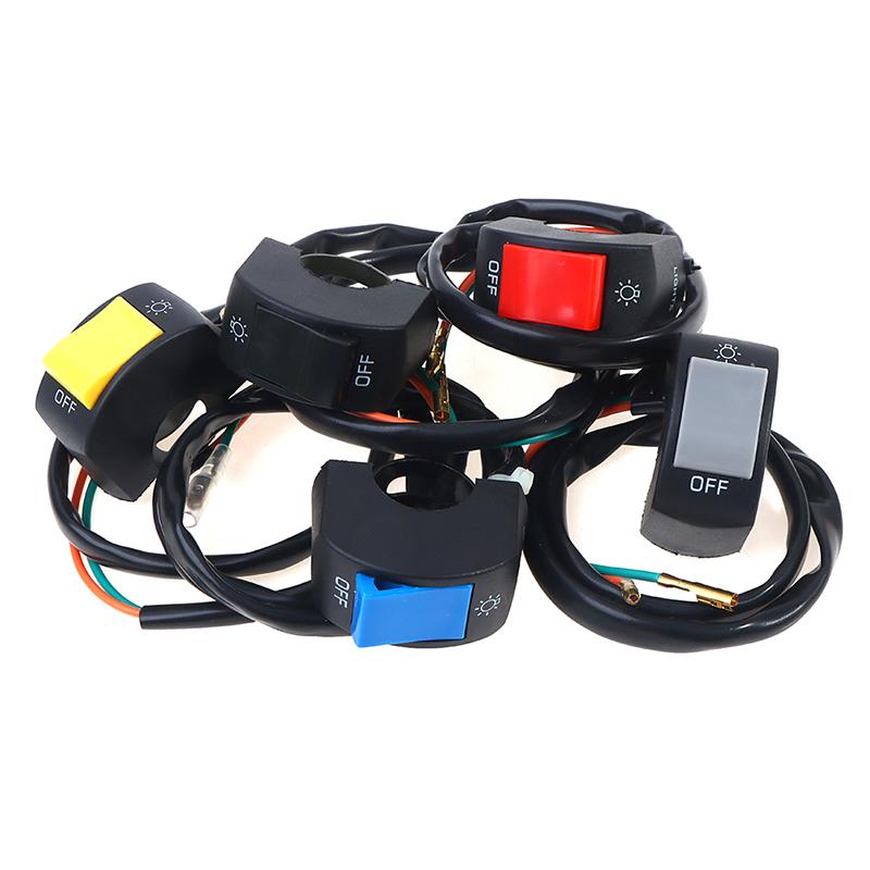 22mm EIN/AUS Motorrad Schalter Druckknopf 12V Taste Stecker Lenker Schalter für ATV Elektronische Fahrrad Roller motorrad