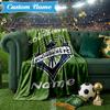 Custom Name Seattle FC Crest Blanket Lightweight Ideal Bedding Blanket Perfect for Travel, Camping, Living Rooms, Sofas, Christmas Gift