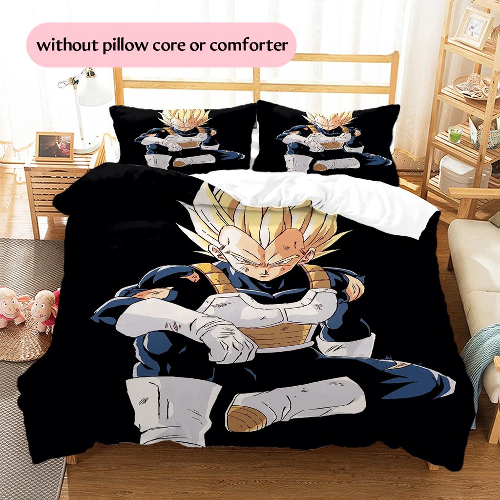 Biancheria da letto con motivo Vegeta Decorazione per la casa Regalo di compleanno (1 * copripiumino + 2 * federa, senza nucleo)