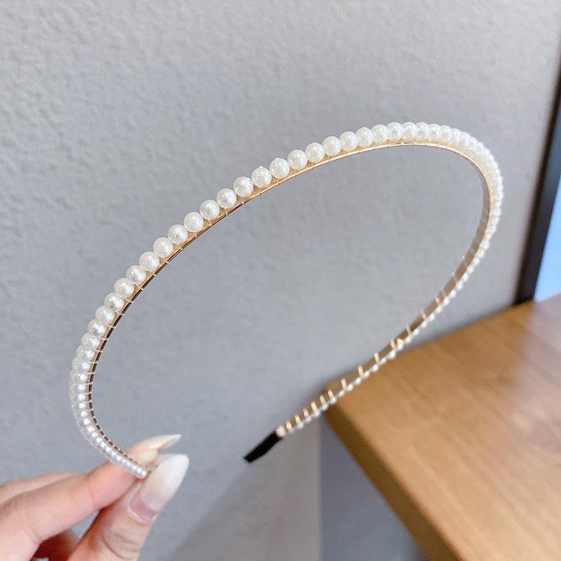 1PC Fashion Pearl Temperament Vintage Pearl Hair Hoops For Women Ladies Simple Non-Slip Headband Hair Band Hair Accessories