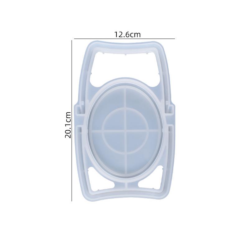 Epoxidová odlévací silikonová forma na make-up zrcátka s 1 sadami s oválným objektivem