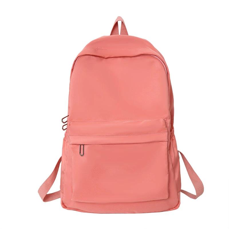 Simple Solid Color Casual Backpack Lightweight and High School Student Bag Multifunctional Backpack Suitable for Travel,School