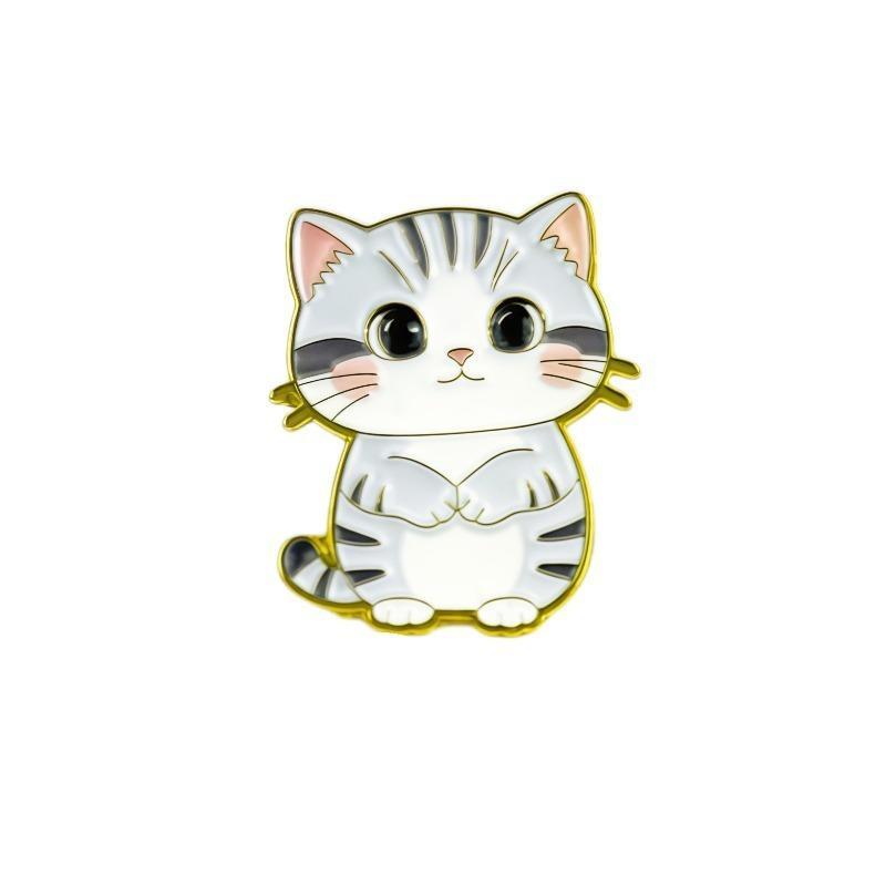 Cute Cartoon Cat Enamel Pins Bright Colors Creative Designs For Backpacks Jackets Hats Cat Lover Gifts