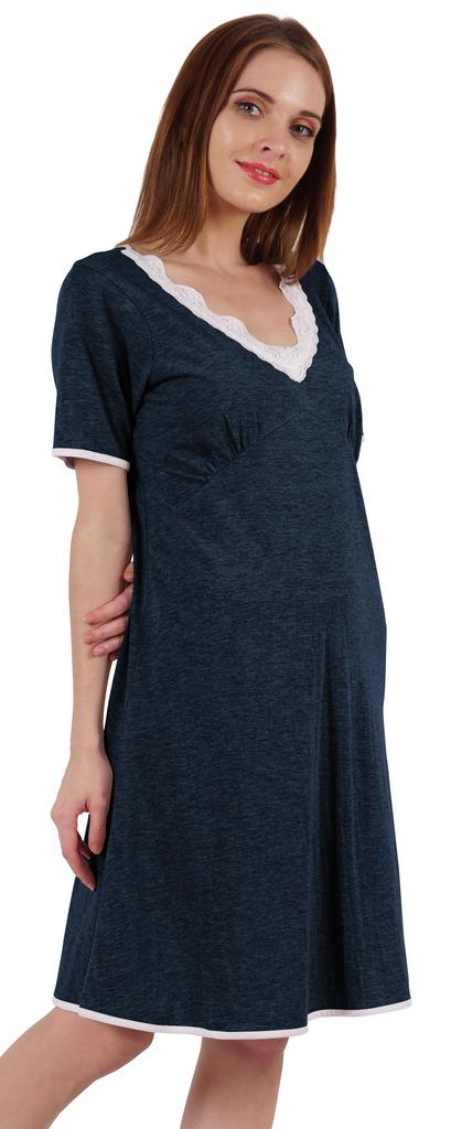 Inkmeso Solid Nightgown Dress For Women Nightwear Lace Short Sleeve Loungewear