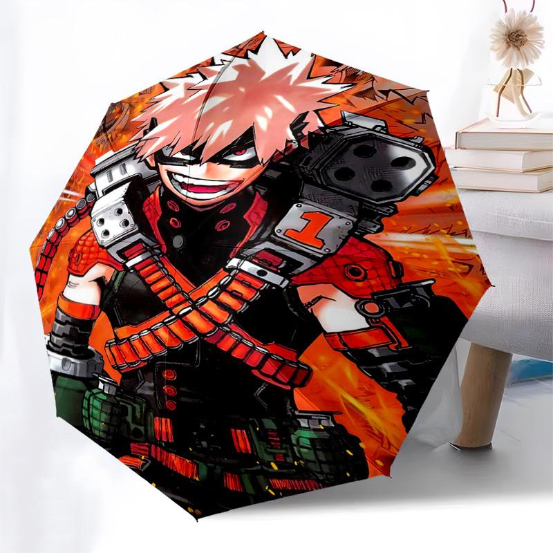1pc Anime Character Automatic Opening Folding Umbrella with 8-Bone Iron Frame, Portable for Fans, Travelers, Everyday Use, Festival Gift.Y016