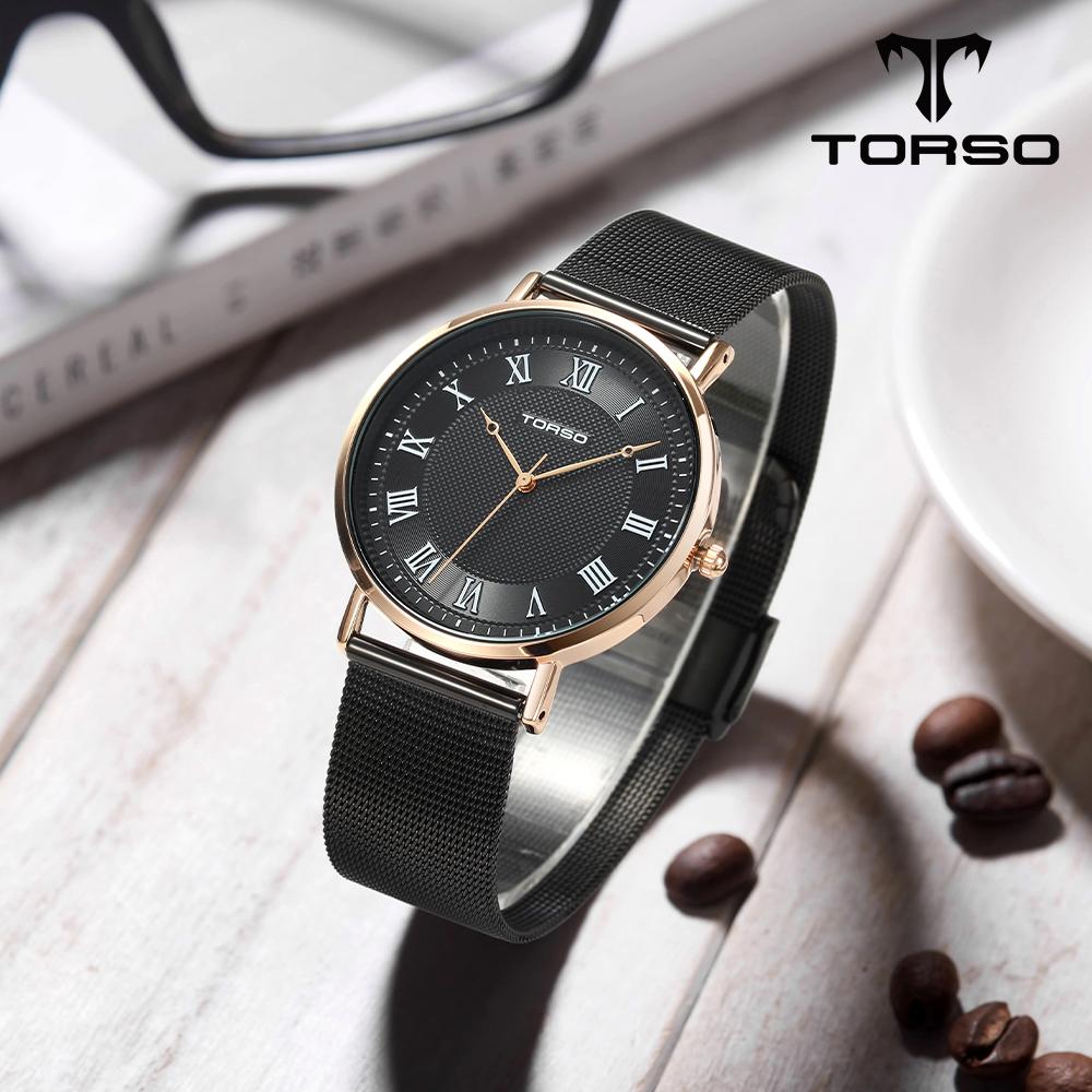Toleuso T107Ms-Rbbk Classico Quartz Couple Watch Men'S And Women'S Metal Watch