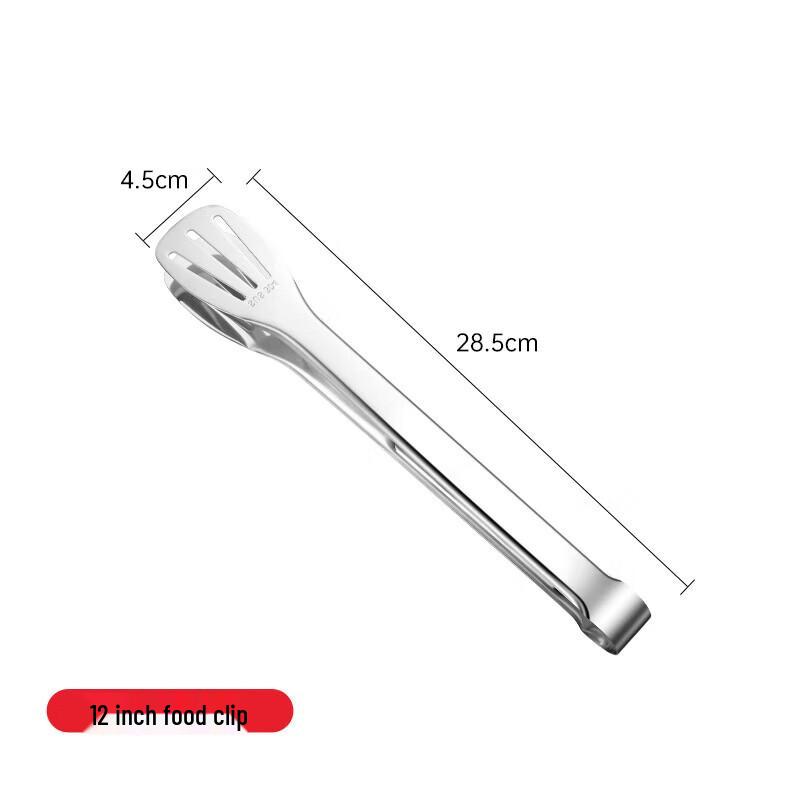 Qing Kou 304 Stainless Steel BBQ and Kitchen Food Tongs