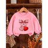 European sizes Cute Print Pattern 0-3 Years Old Baby Girls Comfortable Thin Round Neck Sweatshirt Suitable For Outdoor Wear.