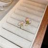 Orecchini a forma di tulipano con perle e ago in argento galvanizzato, orecchini pastorali personalizzati, orecchini semplici