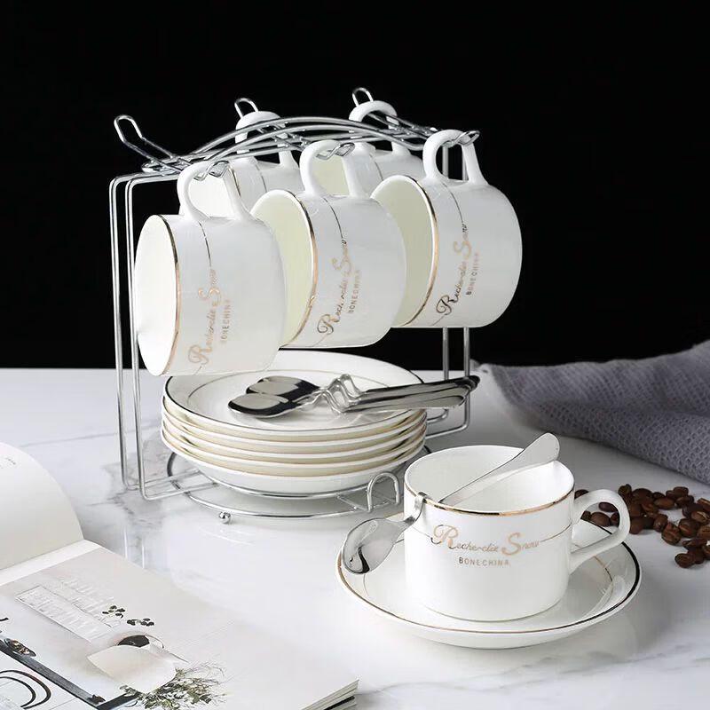 

European Ceramic Coffee Cup & Saucer Set