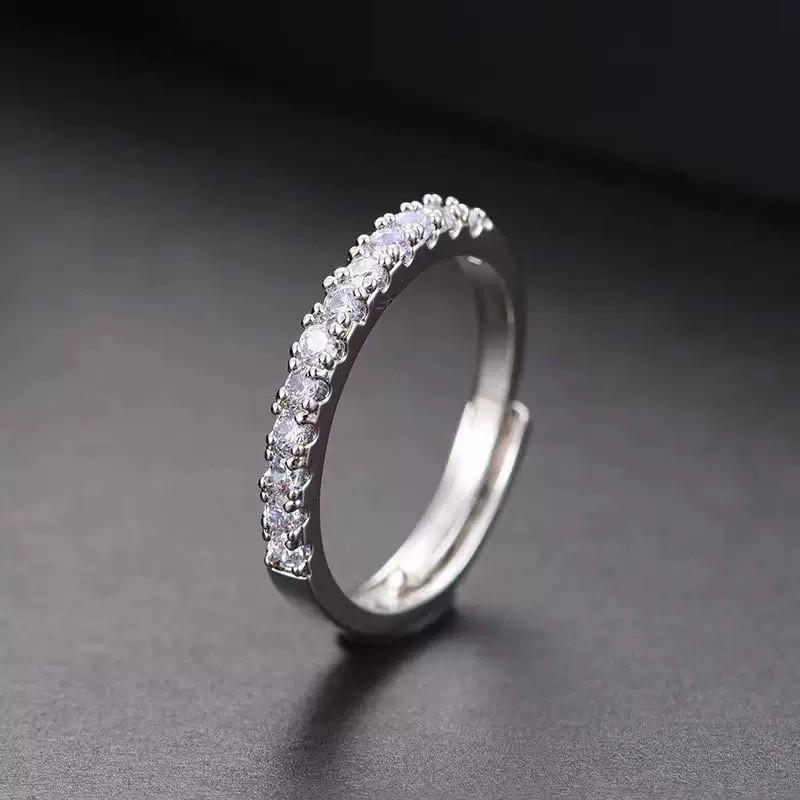 Luxury Adjustable Diamond Couple Wedding Ring - Elegant, Simple, Fashionable