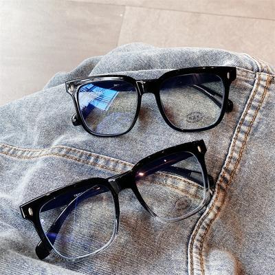 2 Pieces of Transparent Computer Glasses Frame Women Men Anti Blue Light Glasses Blackout Glasses Optical Glasses Lenses