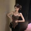 American leopard print sling vest women's summer wear design sense niche hot girl sexy sleeveless pure desire to show thin top