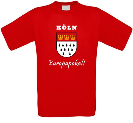 Köln Europapokal Köln Colonia Fußball T-Shirt Alle Größen NEU-