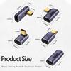 1PC USB 4.0PD 240W8K60Hz Charger Connector For Macbook 40Gbps High Speed USB C OTG U-Shape Straight Angle Male To Female Adapter