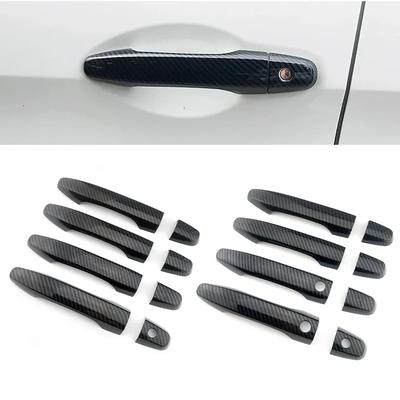 For Honda CRV CR-V 2012 2016 Carbon Fiber Printed Car Exterior Door Handle Cover Door Bowl Moulding Trim For Civic 2013 2015
