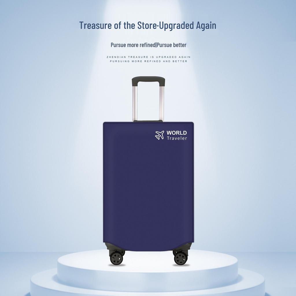 Dustproof Thickened Travel Suitcase Cover - Non-Woven Fabric with Pull-Rod Access