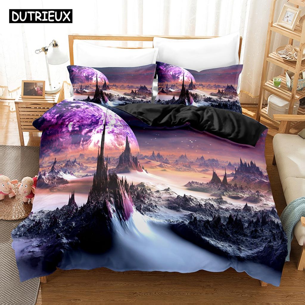 3D Planet Bedding Sets Duvet Cover Set With Pillowcase Twin Full Queen King Bedclothes Bed Linen