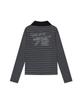Sseonleobeutueo W 72 Stripe Ls Polo Black