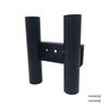 ISURE MARINE Aluminum Black Double Fishing Rod Holder 2-Channel Fishing Rod Marine Accessories for Boat Yacht Ship RV