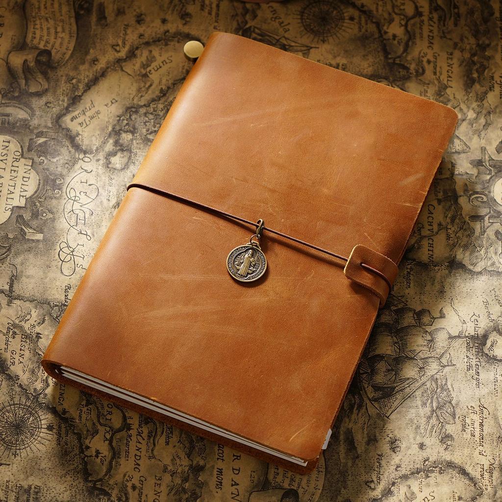Full Grain Leather Diary Journal Workbook Custom Paper Notebook Leather Book Cover Jotter Vintage Notebook Leather Product