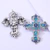 2026 Fashion Creative Alloy Rhinestone Cross Brooch, Personality Trend Women's Clothing Brooch Ornament Pin