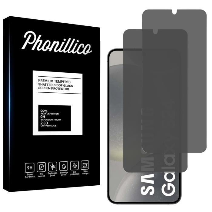 Film de protection - Phonillico® - Samsung Galaxy S24 - Pack 2 - Noir - Anti Espion