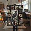 Flaneldecke mit Krähenmuster, Hohe Qualität, Bequem für alle Jahreszeiten, Heimdekoration, Wärme und Komfort, Perfekt für Weihnachtsgeschenke49