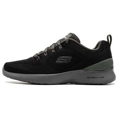 Skech-Air Dynamight Lekkie Wszechstronne Amortyzujące Oddychające Niskie Codzienne Buty Męskie sneakersy Czarne Szare 232693-BKOL