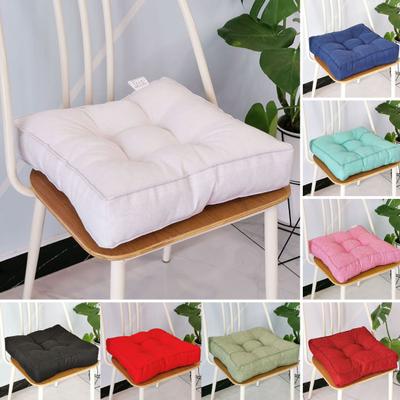 Pernă de scaun pătrată de culoare solidă Bumbac respirabil Lenjerie îngroșată Elastic ridicat căptușit Super moale Scaun de birou pentru acasă Tatami Canapea Covoraș de podea